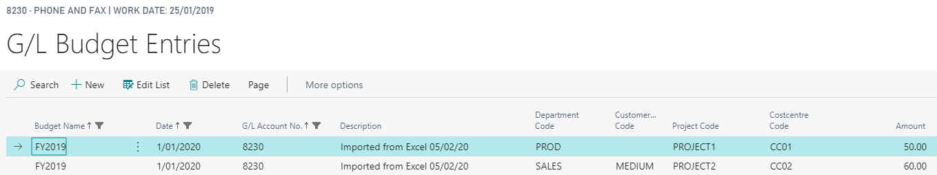 GL Budget Entry after Import GL Budget Entry after Import